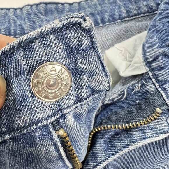 Women’s Denim Jeans High Rise Flare and Wide Leg  Fray Hem Distressed Size M - Picture 3 of 12